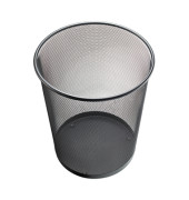 Papierkorb the circle network H2518595, 15 Liter, rund, schwarz