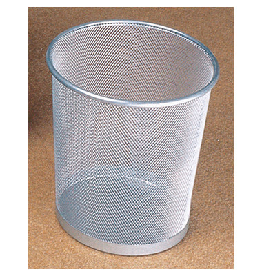 Papierkorb Mesh H2518500 26,5x28cm 15l rund Metall silber