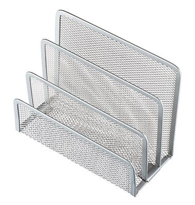 Briefständer Mesh H25183-00 silber Metall 3 Fächer Briefständer Mesh H25183-00 silber Metall 3 Fächer