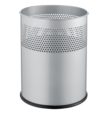 Papierkorb the dot H2515799, 15 Liter, rund, silber Lochdekor Papierkorb the dot H2515799, 15 Liter, rund, silber Lochdekor
