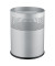 Papierkorb the dot H2515799, 15 Liter, rund, silber Lochdekor