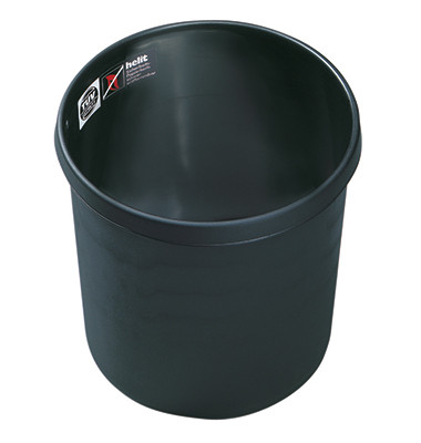 Papierkorb H6106395 26x27cm 12l rund Kunststoff schwarz Papierkorb H6106395 26x27cm 12l rund Kunststoff schwarz