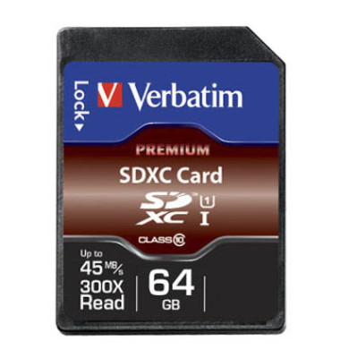 Speicherkarte Premium 44024, SDXC, Class 10, bis 90 MB/s, 64 GB