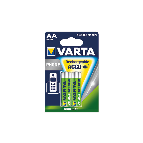 4008496330904 - Akku Recharge Accu Phone AA Mignon HR6 Nickel-Metallhydrid 12V 1600 mAh 2 St Pack - Varta