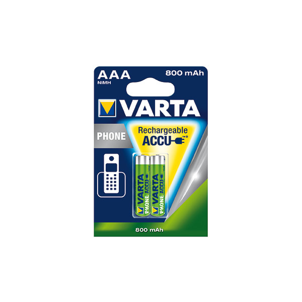 4008496330867 - Akku Recharge Accu Phone AAA Micro HR03 Nickel-Metallhydrid 12V 800 mAh 2 St Pack - Varta