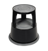 Rollhocker 3617, 1x 2 Stufen, schwarz, Metall