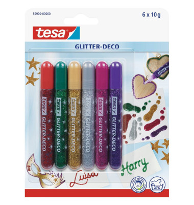 Farbstift Glitter-Deco 59900-0-6 sortiert