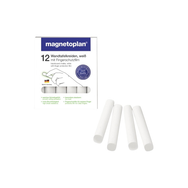 Magnetoplan Tafelkreide Alta Konvex 12307 12er Etui weiß rund 4039673135005 Magnetoplan 12 Stück