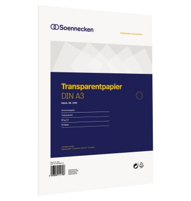 Transparentpapier 1231 DIN A3 80g 50Blatt