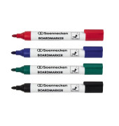 Boardmarker-Set 3124, Etui, rot, blau, gr&uuml;n, schwarz, 1,5-4mm Rundspitze