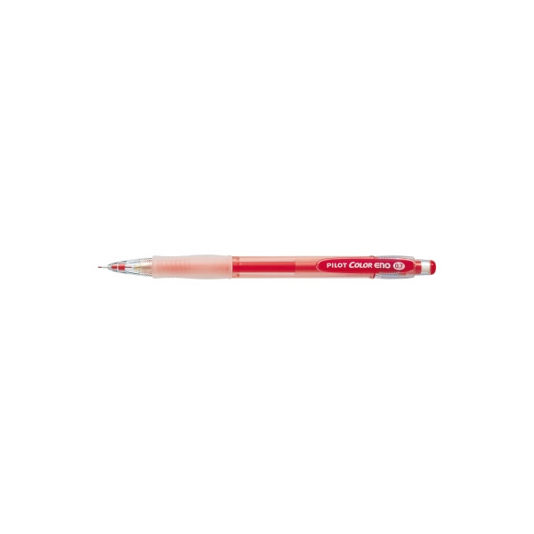 12 Stück Pilot Druckbleistift Color Eno , HCR-197-R, 0,7mm, rot/transparent, mit Radiergummi 4902505208171 Pilot