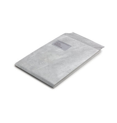 Faltentaschen Tyvek 11807, C4, mit Fenster, 20mm-Falte, haftklebend, 55g, weiß