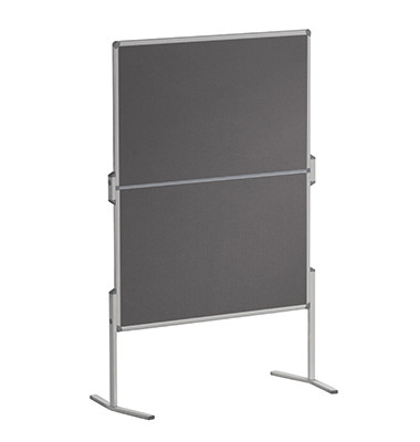 Moderationstafel Pro MT880312, 120x150cm, Filz + Filz (beidseitig), pinnbar, klappbar, grau + grau Moderationstafel Pro MT880312, 120x150cm, Filz + Filz (beidseitig), pinnbar, klappbar, grau + grau