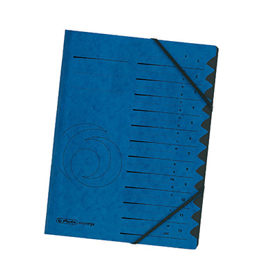 Ordnungsmappe Qualitiy 10843316, 1-12 / A-XYZ, blau, A4, 12 F&auml;cher