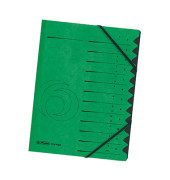 Ordnungsmappe Qualitiy 10843332, 1-12 / A-XYZ, gr&uuml;n, Din A4, 12 F&auml;cher