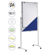 Kombistellwand MAULpro, 6381182, 75x120cm, Textil + Metall, Aluminiumrahmen