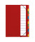 Ordnungsmappe Deskorganizer Premium 44133-01, 12-teilig blanko, rot, Din A4, 12 F&auml;cher