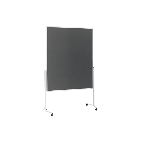 4013695033174 - Moderationstafel 2111101 120x150cm Filz + Filz (beidseitig) pinnbar mit Rollen grau + grau 4013695033174 Magnetoplan