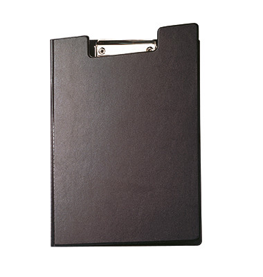 Klemmbrettmappe 2339690, A4, schwarz, Karton mit Kunststoffüberzug, inkl Aufhängeöse