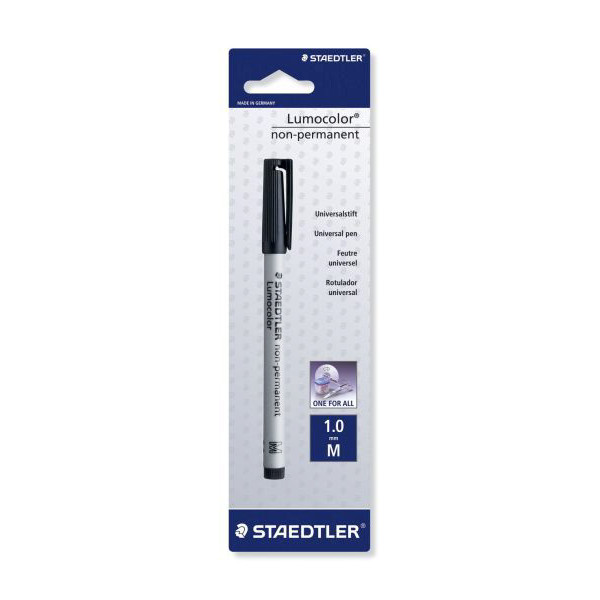 10 Stück Staedtler Folienstift Lumocolor, 315-9 BKDA, schwarz, 1mm, Rundspitze, nachfüllbar 4007817315170 Staedtler