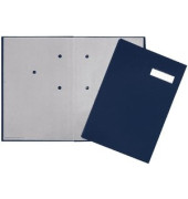Unterschriftenmappe 24191-22, A4 20 F&auml;cher Karton blau + grau