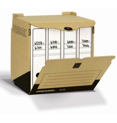 Archivcontainer Sammelbehälter S10 210200, A4, braun, Wellpappe