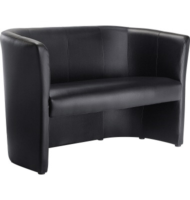 Kunstleder Sofa schwarz 800000490