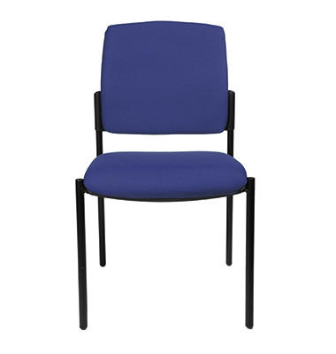B to B blau Besucherstuhl 10 BB1000 G26 gepolstert mit Stoffbezug ohne Armlehnen