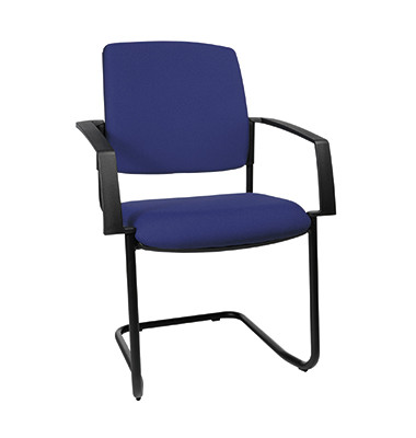B to B 20 blau Schwingstuhl BB300A G26 gepolstert mit Stoffbezug mit Armlehnen