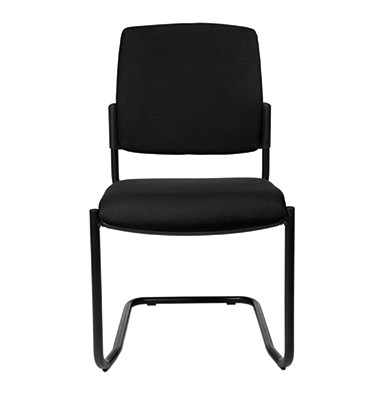 Besucherstuhl B to B 20, schwarz / schwarz, ohne Armlehnen, Freischwinger