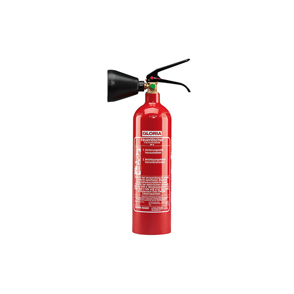 4006325678241 - GLORIA Kohlendioxid-CO2-Feuerlöscher Inhalt 2 kg mit Handhebel Brandklasse B