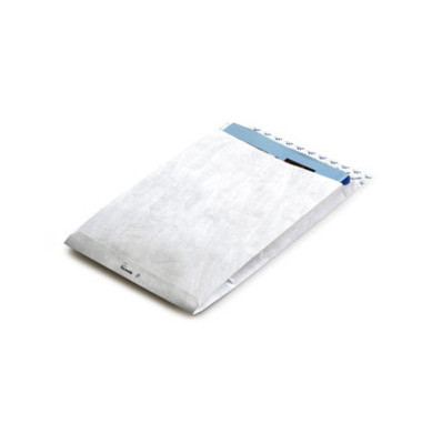 Faltentaschen Tyvek 00067180, C4, ohne Fenster, 38mm-Falte, haftklebend, 55g, weiß
