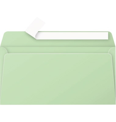Designbriefumschlag Pollen 5475C, Din Lang, haftklebend, 120g, grün