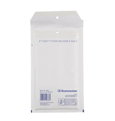 Luftpolstertaschen B/00, 2281, innen 110x215mm, haftklebend, weiß