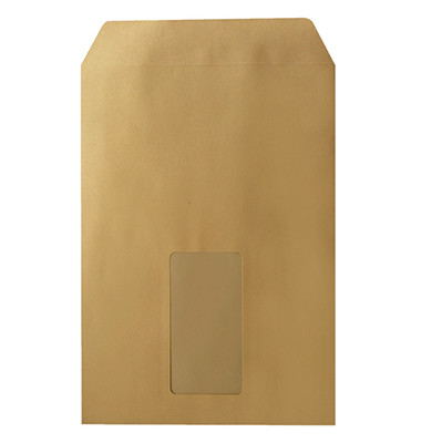 Versandtaschen 2937, C5, mit Fenster, selbstklebend, 90g, braun