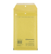 Luftpolstertaschen B/00, 1971, innen 110x215mm, haftklebend + Lochung für Klammer, braun