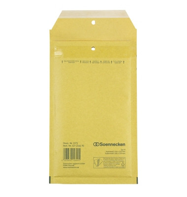 Luftpolstertaschen B/00, 1971, innen 110x215mm, haftklebend, braun