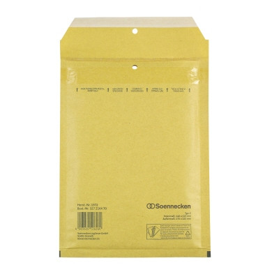 Luftpolstertaschen C/0, 1972, innen 140x215mm, haftklebend, braun