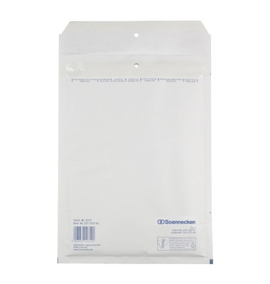 Luftpolstertaschen D/1, 2373, innen 170x265mm, haftklebend, weiß