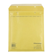 Luftpolstertaschen E/2, 1974, innen 210x265mm, haftklebend + Lochung für Klammer, braun