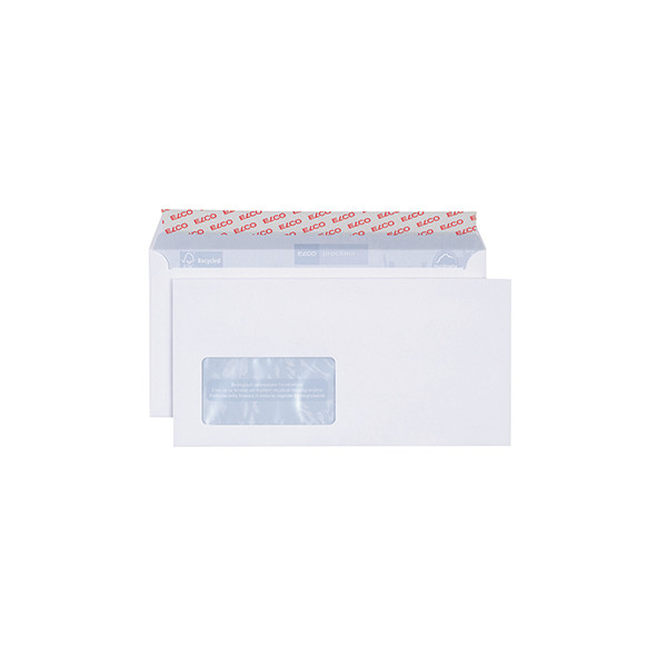 7611722015772 - Briefumschlag Proclima DIN lang+ 229 x 114 mm (B x H) mit Fenster 100g m² mit Haftklebung Papier 100 % recycelt hochweiß 500 St Pack
