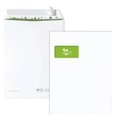 Versandtaschen C4 mit Fenster haftklebend 100g weiß