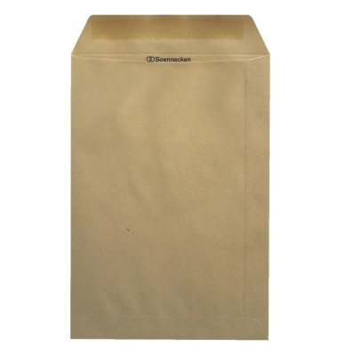 Versandtaschen 1339, B4, ohne Fenster, nassklebend, 110g, braun