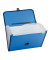 Fächermappe 370003050 A4 mit 12 Fächern 12-teilig blanko Kunststoff blau