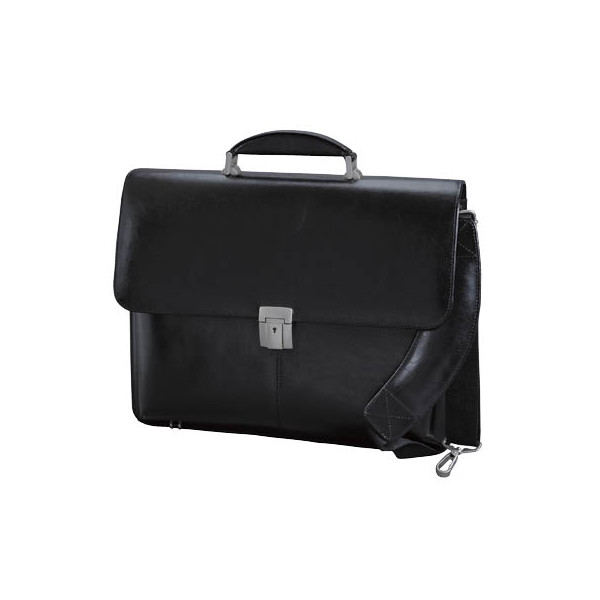 4021068470112 - Alassio® Aktentasche FAENZA 41 x 325 x 12 cm (B x H x T) Steckverschluss Leder schwarz
