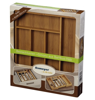 Besteckkasten Bambus 290-078 33,5x6cm braun