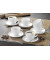 Kaffeetassen-Set Bistro 200ml weiß Porzellan 6 Paar