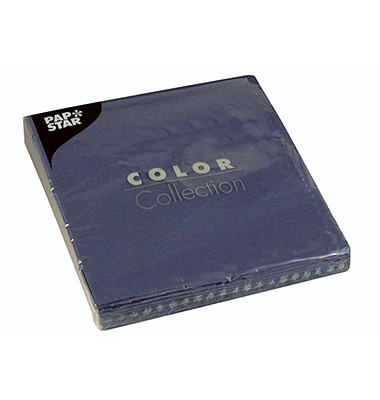 Serviette Color Collection 12431 33x33cm 3-lagig dunkelblau