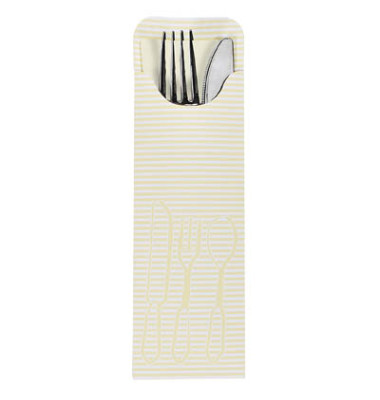 Bestecktasche 81014 23,5x7,3cm creme mit Serviette Bestecktasche 81014 23,5x7,3cm creme mit Serviette