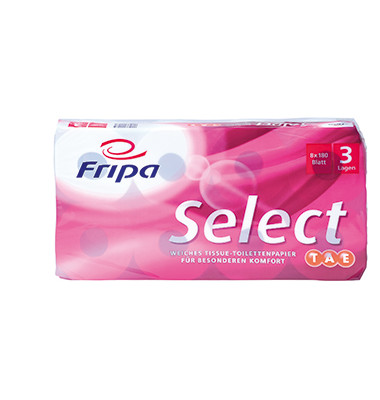 Toilettenpapier Select 1030807, 3-lagig, hochweiß, 180 Blatt / Rolle, Toilettenpapier Select 1030807, 3-lagig, hochweiß, 180 Blatt / Rolle,